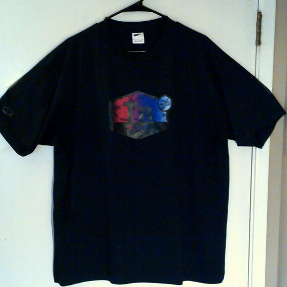 NIKE SPORTSWEAR "Air Max Tuned Air Tee" MEN'S BLACK RED T-SHIRT LARGE FV0067-010 - Picture 1 of 8